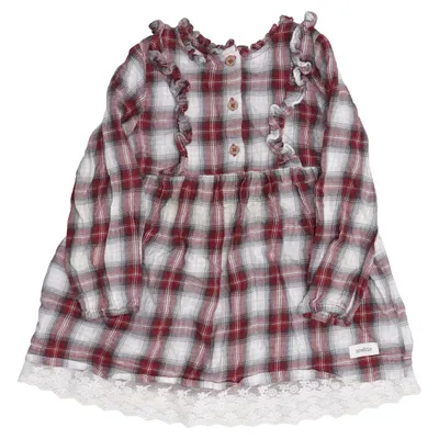 Dress (Red, White, Gray) from Newbie by KappAhl Cotton