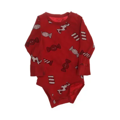 Body (Röd, Flerfärgad) från Lindex Baby Bomull, Elastan