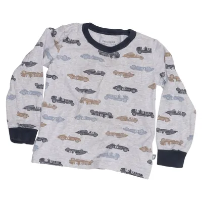 T-shirt à manches longues (Gris, Multicolore) de Friends Élasthane, Coton biologique