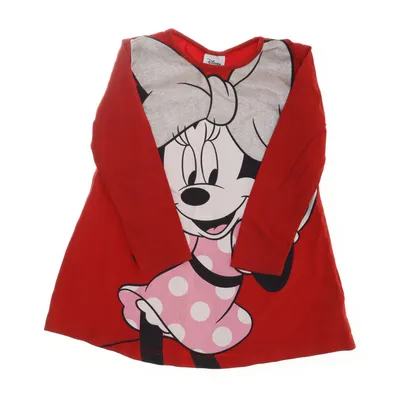 Klänning (Röd, Flerfärgad) från Disney Bomull, Elastan