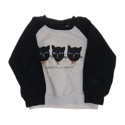 Sweatshirt (Hvid, Sort) fra Mini Rodini Bomuld
