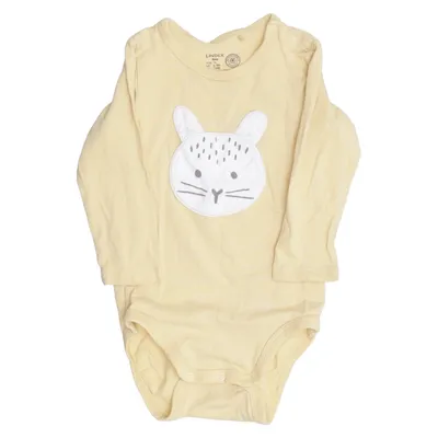 Body (Gul) från Lindex Baby Bomull, Elastan