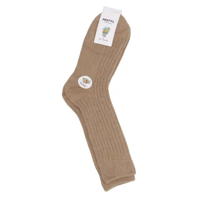 Gebreide sokken (Beige) van Motyl Angora
