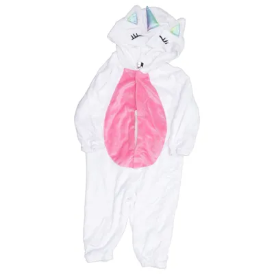 Onesie (White, Pink) from Party Mix Polyester