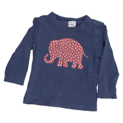 Long sleeve T-shirt (Blue, Red, White) from Polarn O. Pyret Elastane, Organic cotton