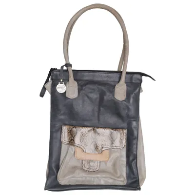 Handtas (Zwart, Beige, Grijs) van Octopus Leer