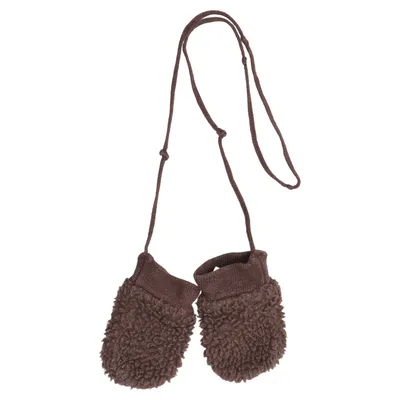 Mittens (Brown) from Baby by Lindex Cotton, Polyester