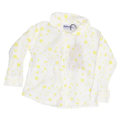 Shirt (Wit, Geel) van Fabindia