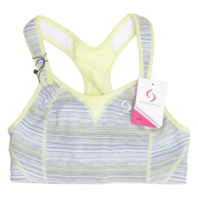 Sport-BH (Gelb, Grau, Weiß) von Moving Comfort Elasthan, Polyamid, Polyester