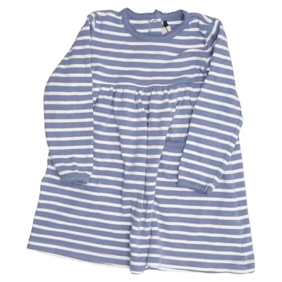 Dress (Blue, White) from Jojo Maman Bébé Cotton
