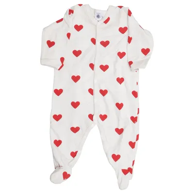 Rompers (White, Red) from Petit Bateau Cotton