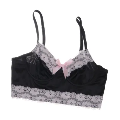 Bustier (Sort, Pink) fra Romwe Elastan, Polyester