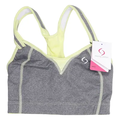 Sport-BH (Grau, Gelb) von Moving Comfort Elasthan, Polyamid, Polyester