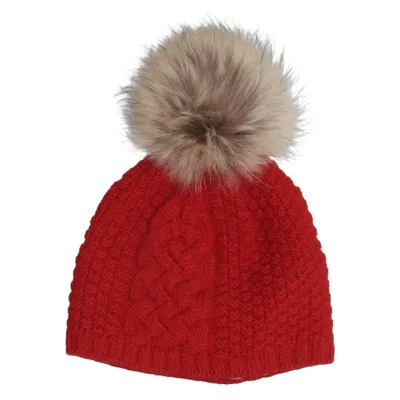 Bommelmütze (Rot) von Steffner Polyester, Wolle