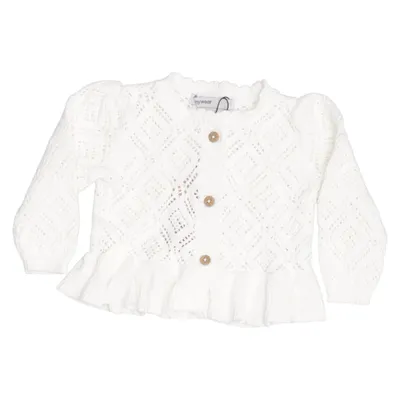 Cardigan (Wit) van MyWear Baby Organisch katoen