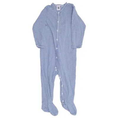 Strampler (Blau, Weiß) von Petit Bateau Baumwolle