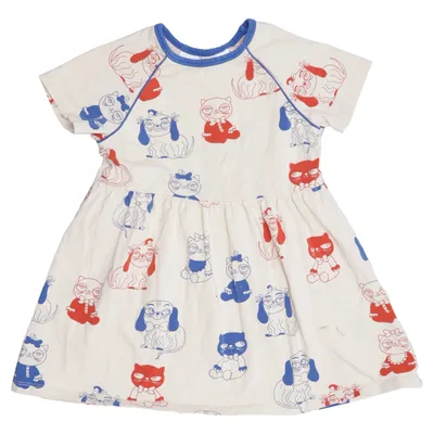 Klänning (Beige, Blå, Röd) från Mini Rodini Bomull, Elastan
