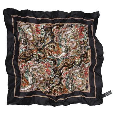 Mouchoir (Noir, Multicolore) Soie