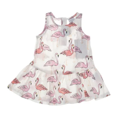 Jurk (Wit, Meerkleurig) van Lindex Baby Katoen