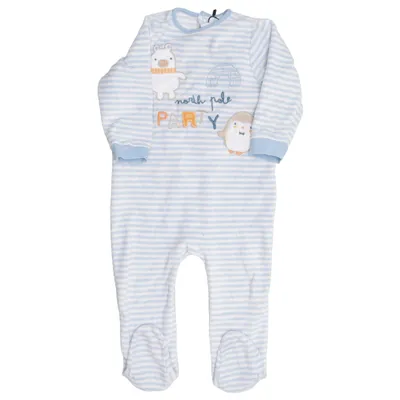 Barboteuse (Bleu, Blanc) de Tex Baby Coton, Polyester