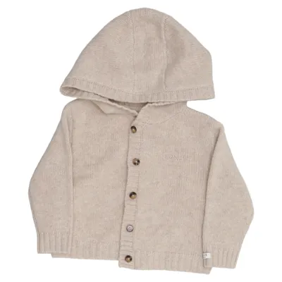 Cardigan (Beige) van Donsje Merinowol