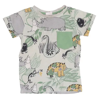 T-shirt (Flerfärgad) från Moomin by Martinex Elastan, Ekologisk bomull