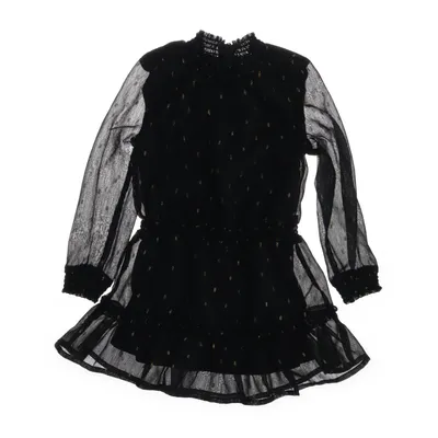 Klänning (Svart, Guldfärgad) från Kids Polyester