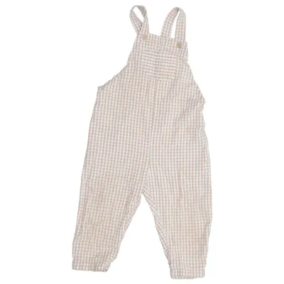 Overalls (Beige, Hvid) fra Lindex Baby Bomuld