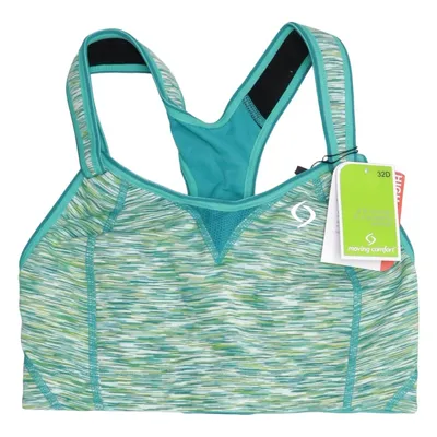 Sport-BH (Grün, Weiß, Blau) von Moving Comfort Elasthan, Polyester