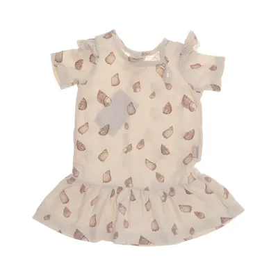 Klänning (Beige) från Petit Piao Ekologisk bomull, Elastan