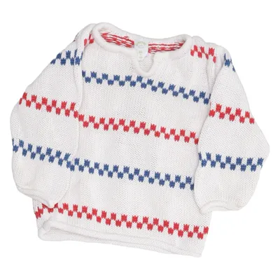 Sweater (White, Red, Blue) from Polarn O. Pyret Cotton