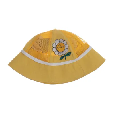 Bucket hat (Yellow, Multicolored) from Mini Rodini Cotton, Polyester