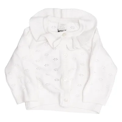 Strickjacke (Weiß) von Lindex Newborn Baumwolle, Elasthan, Polyester