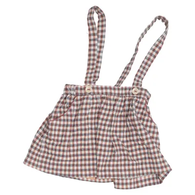 Dungaree skirt (Brown, White, Blue) from Zara Baby Cotton, Elastane, Polyester, Viscose