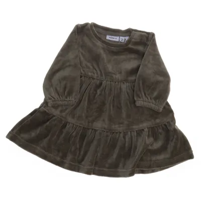 Klänning (Brun) från Name It Ekologisk bomull, Polyester, Viskos