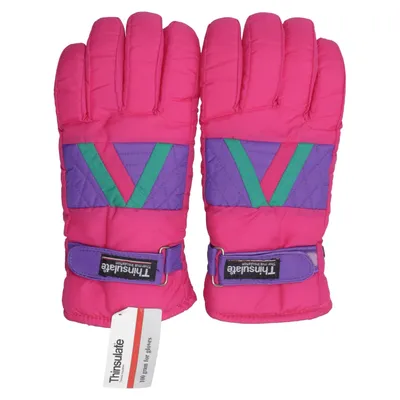 Gloves (Pink, Multicolored) from Thinsulate Acrylic, Cotton, Polyester