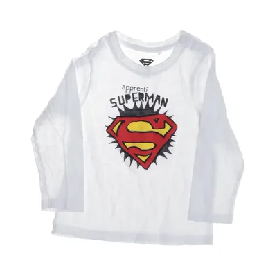 Långärmad t-shirt (Vit) från Superman