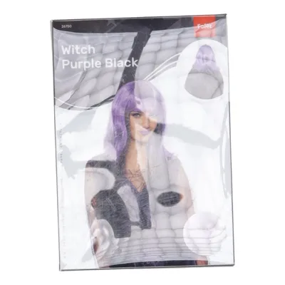 Pruik (Witch Purple Black) van Folat