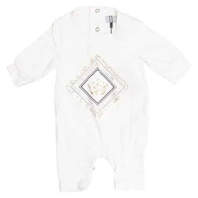 Rompers (White) from Pytteliten Elastane, Organic cotton