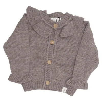 Strickjacke (Braun) von Little Jalo Wolle