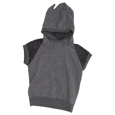 Korte mouwen capuchon sweater (Grijs) van BangBang Copenhagen Katoen, Elastaan, Polyester