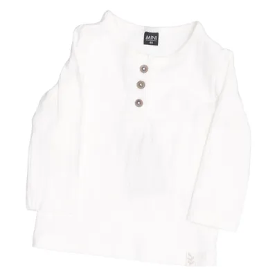 Henley shirt (White) from Mini Cotton, Elastane