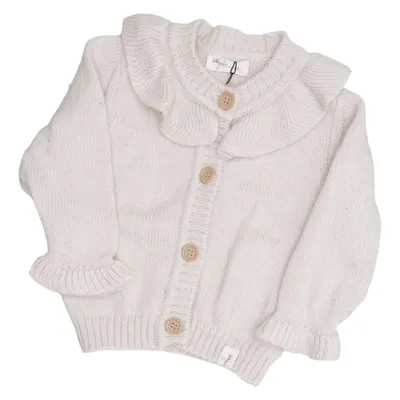 Strickjacke (Beige) von Little Jalo Wolle
