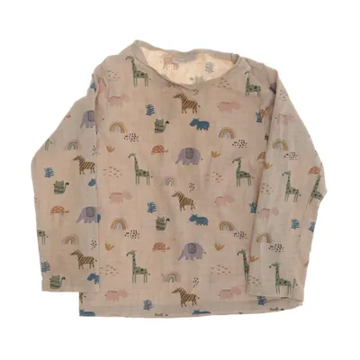 Lange mouwen shirt (Bruin) van Next Baby Organisch katoen, Elastaan