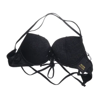 Bikini top (Black, Silver) from Seven Sisters Elastane, Polyamide