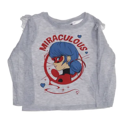 Långärmad t-shirt (Grå) från Miraculous Bomull, Polyester