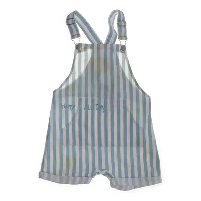 Dungaree shorts (White, Green) from Zara Cotton