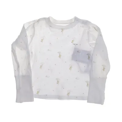 Lange mouwen shirt (Wit) van Livly Katoen, Elastaan