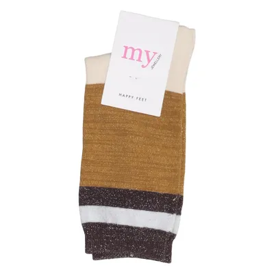 Socks (Beige, Multicolored) from My Jewellery Cotton, Elastane, Polyester