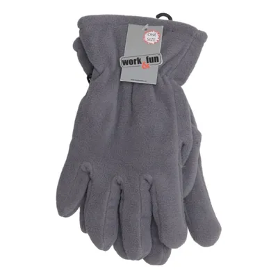Gloves (Gray) from Work & Fun Polyester